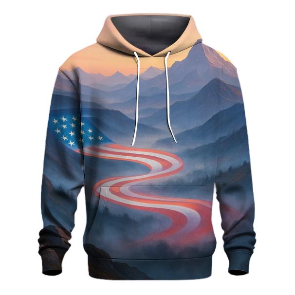 Mountain Dawn Ribbon Of Stripes hoodie styles