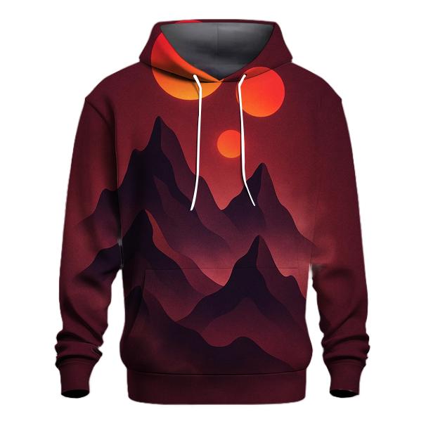 Crimson Peaks And Floating Suns designer hoodies