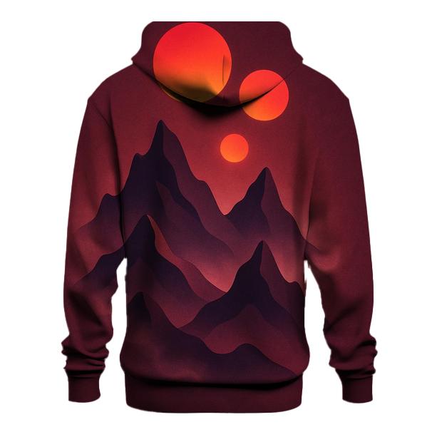 Crimson Peaks And Floating Suns designer hoodies