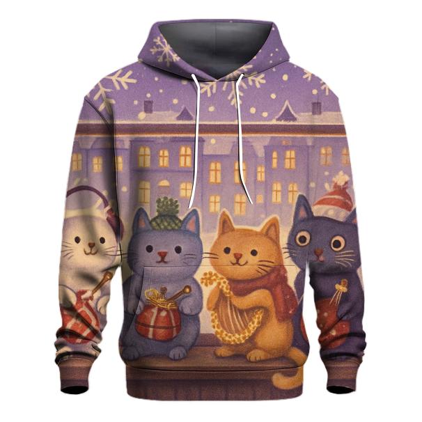 Christmas Cats Window Orchestra hoodies fashion