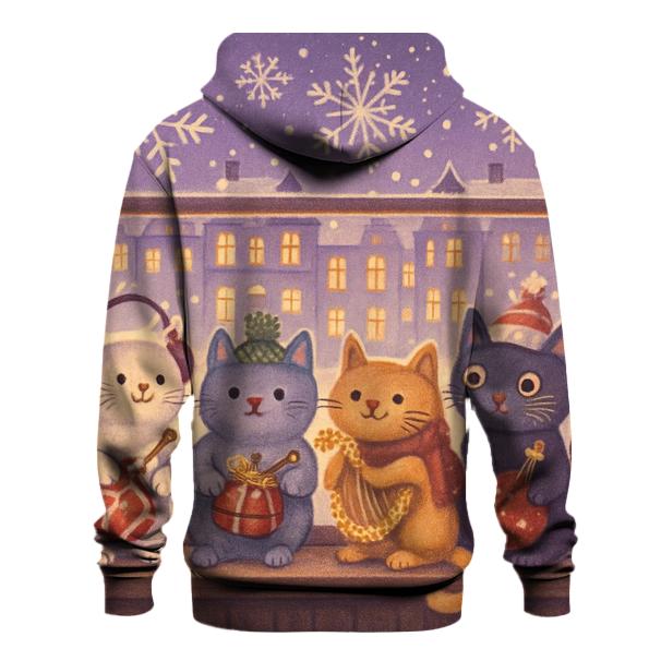 Christmas Cats Window Orchestra hoodies fashion