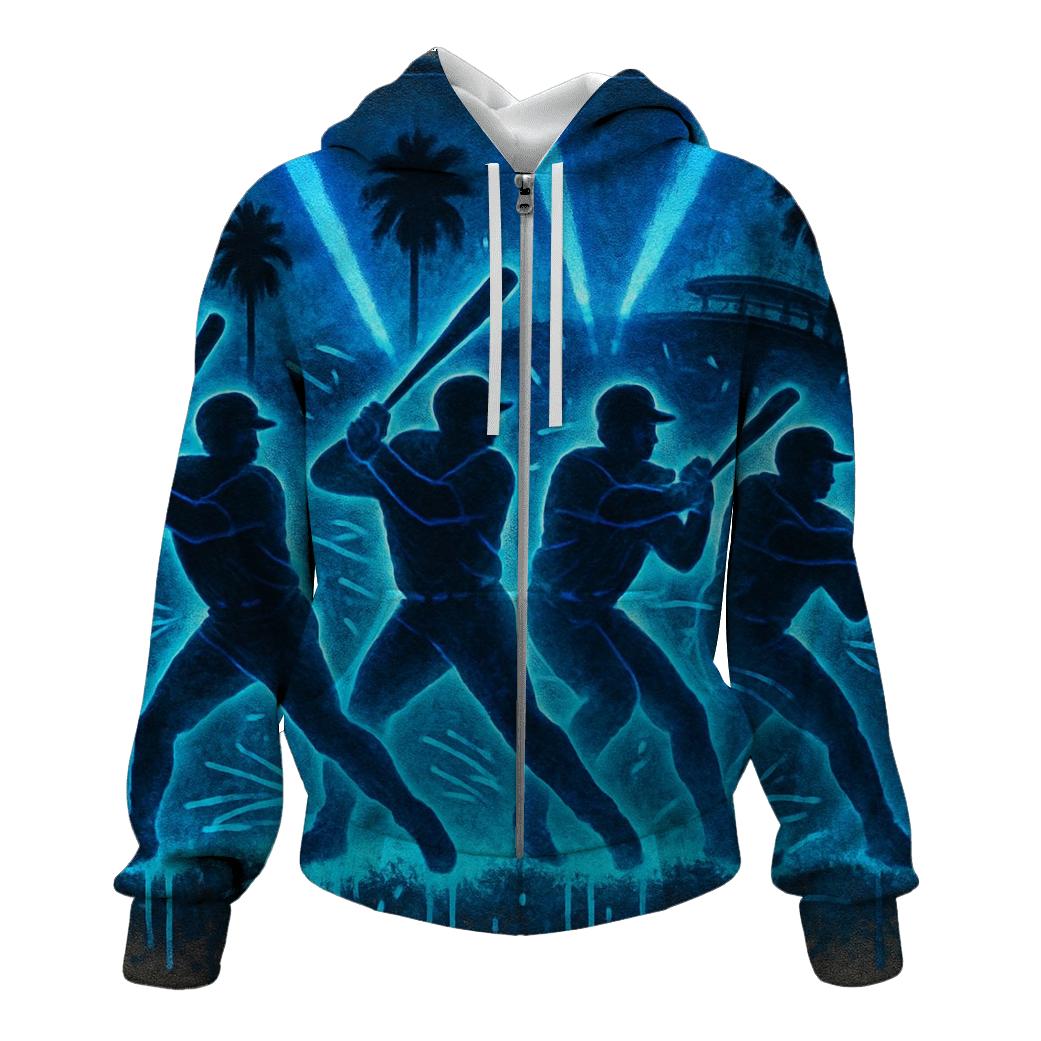 Palm Lineup Night Rhythm printed hoodies
