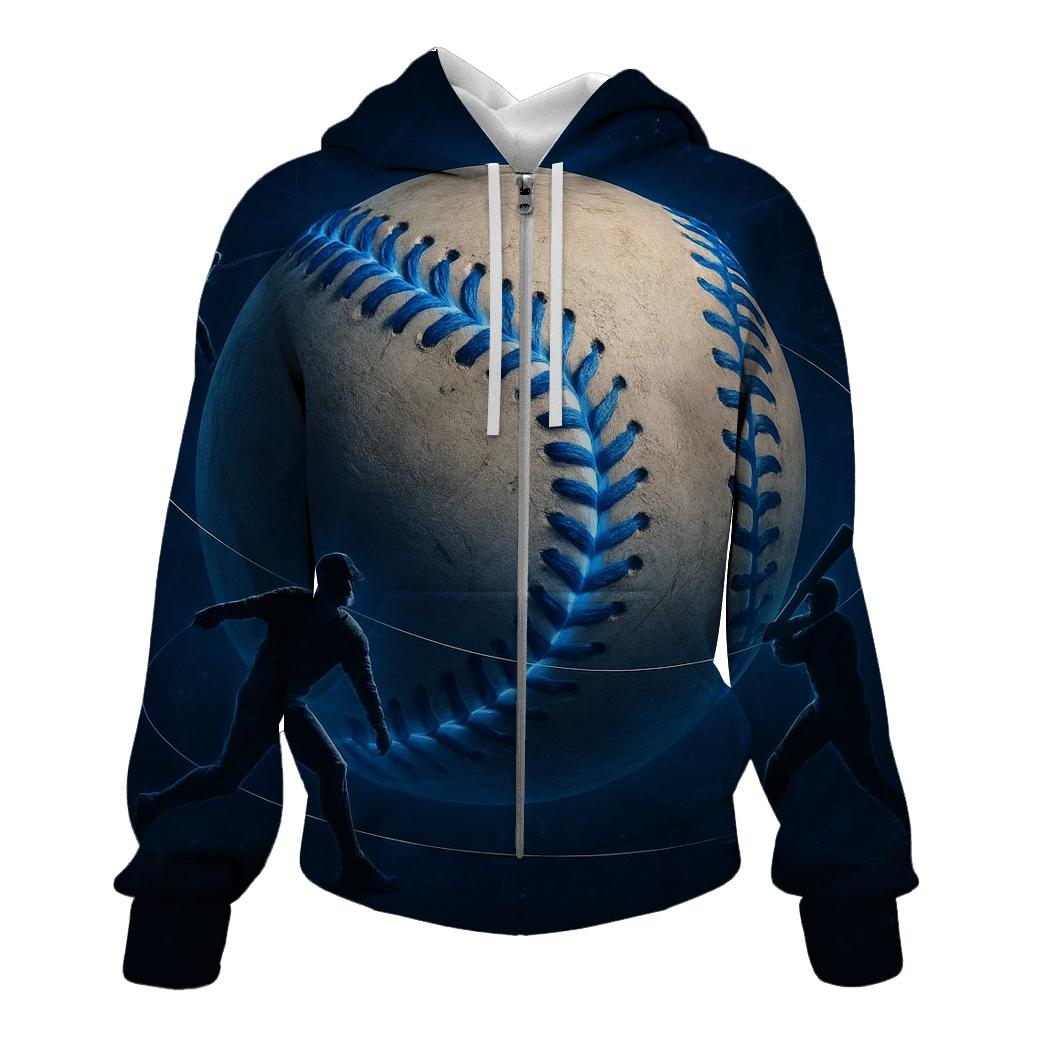 Orbiting Blue Knuckle Curve designer hoodies