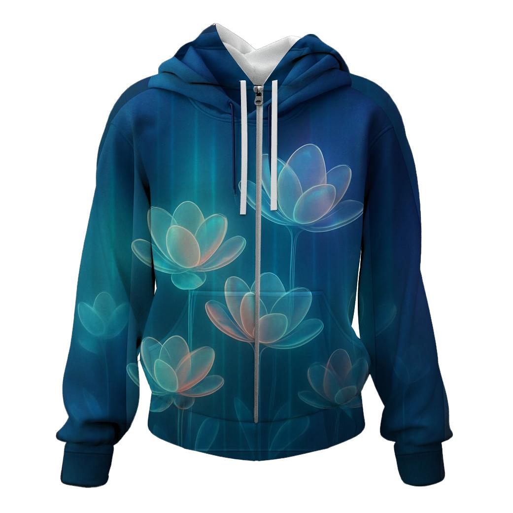 Aurora Glass Garden Gradient heavyweight hoodies
