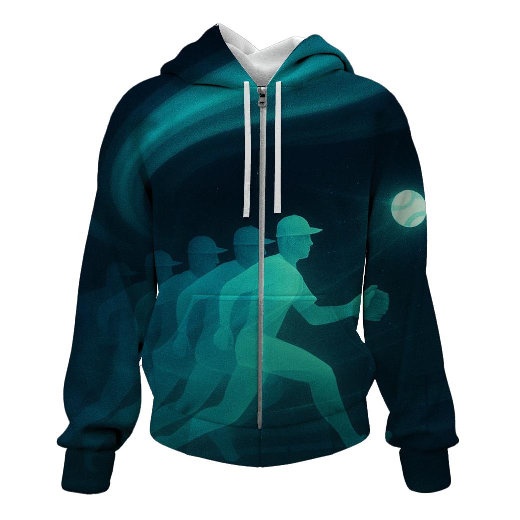 Aurora Flight Blue Jays Outfield Glow lightweight hoodies