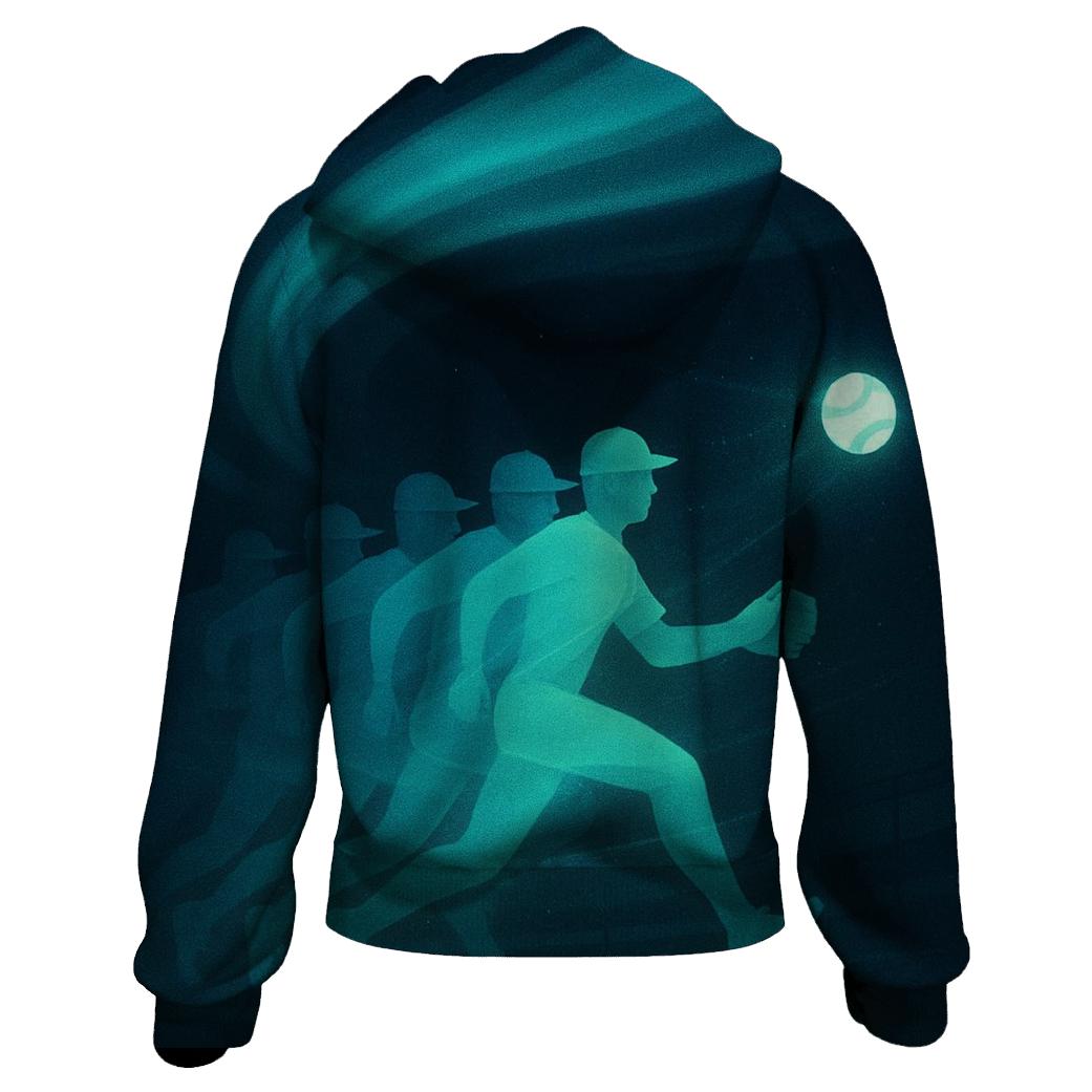 Aurora Flight Blue Jays Outfield Glow lightweight hoodies