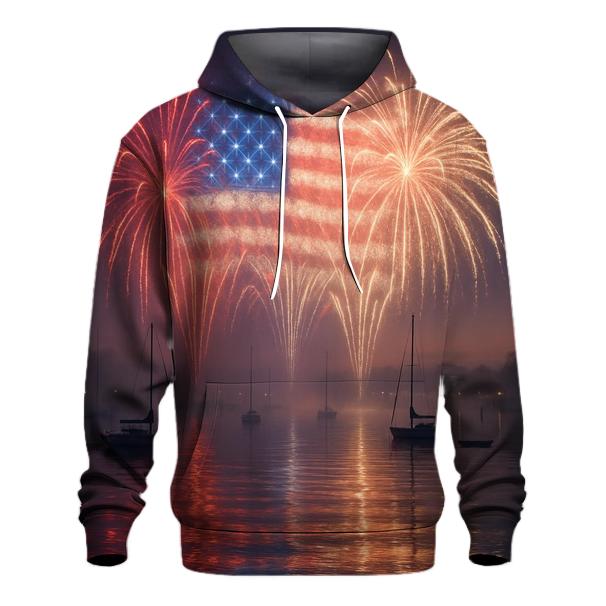 Harbor Fireworks Flag Reflection designer hoodies