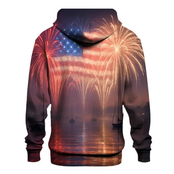 Harbor Fireworks Flag Reflection designer hoodies