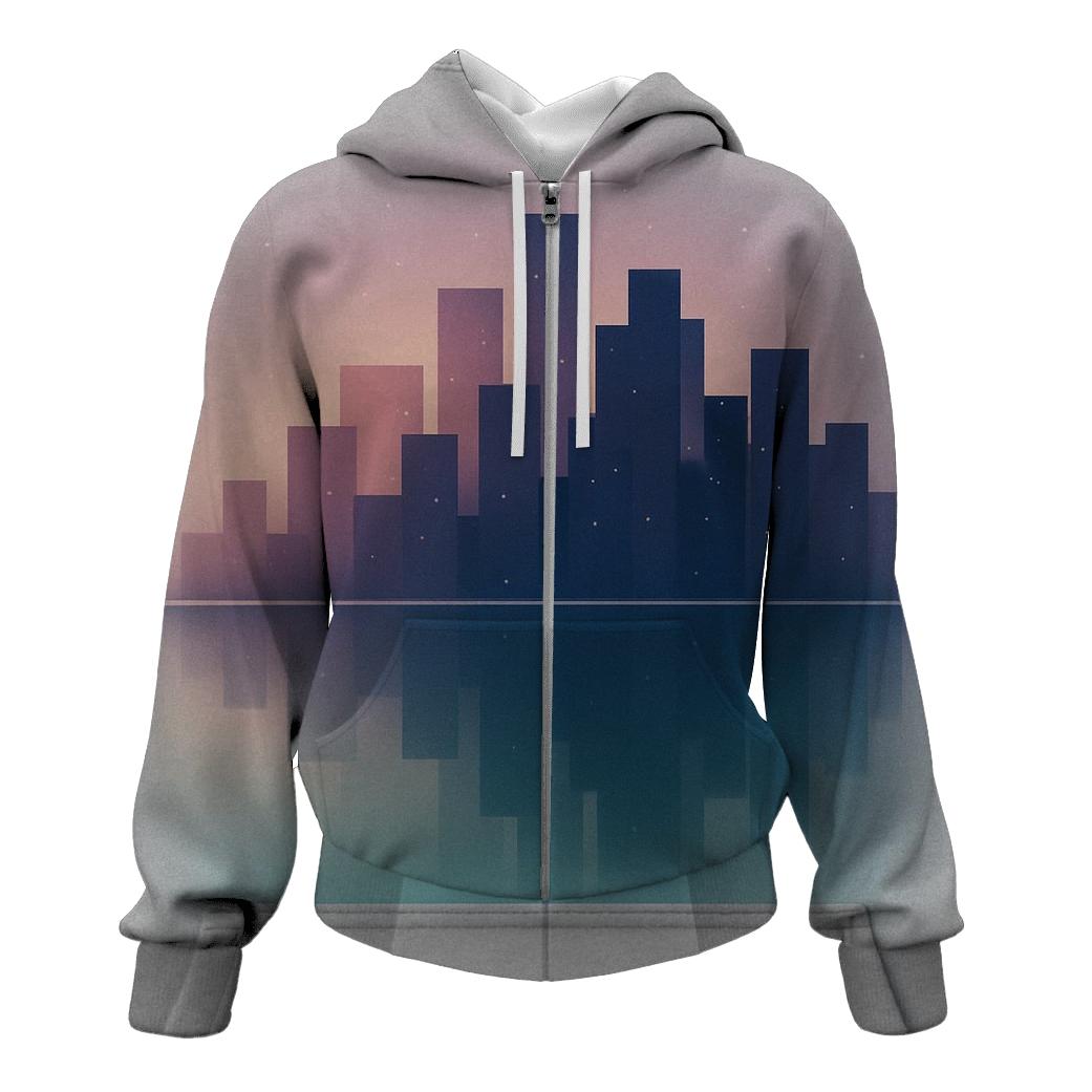 Dream Harbor Gradient Skyline heavyweight hoodies