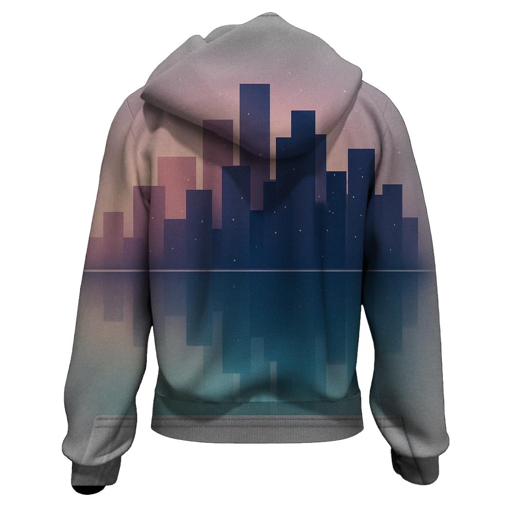 Dream Harbor Gradient Skyline heavyweight hoodies