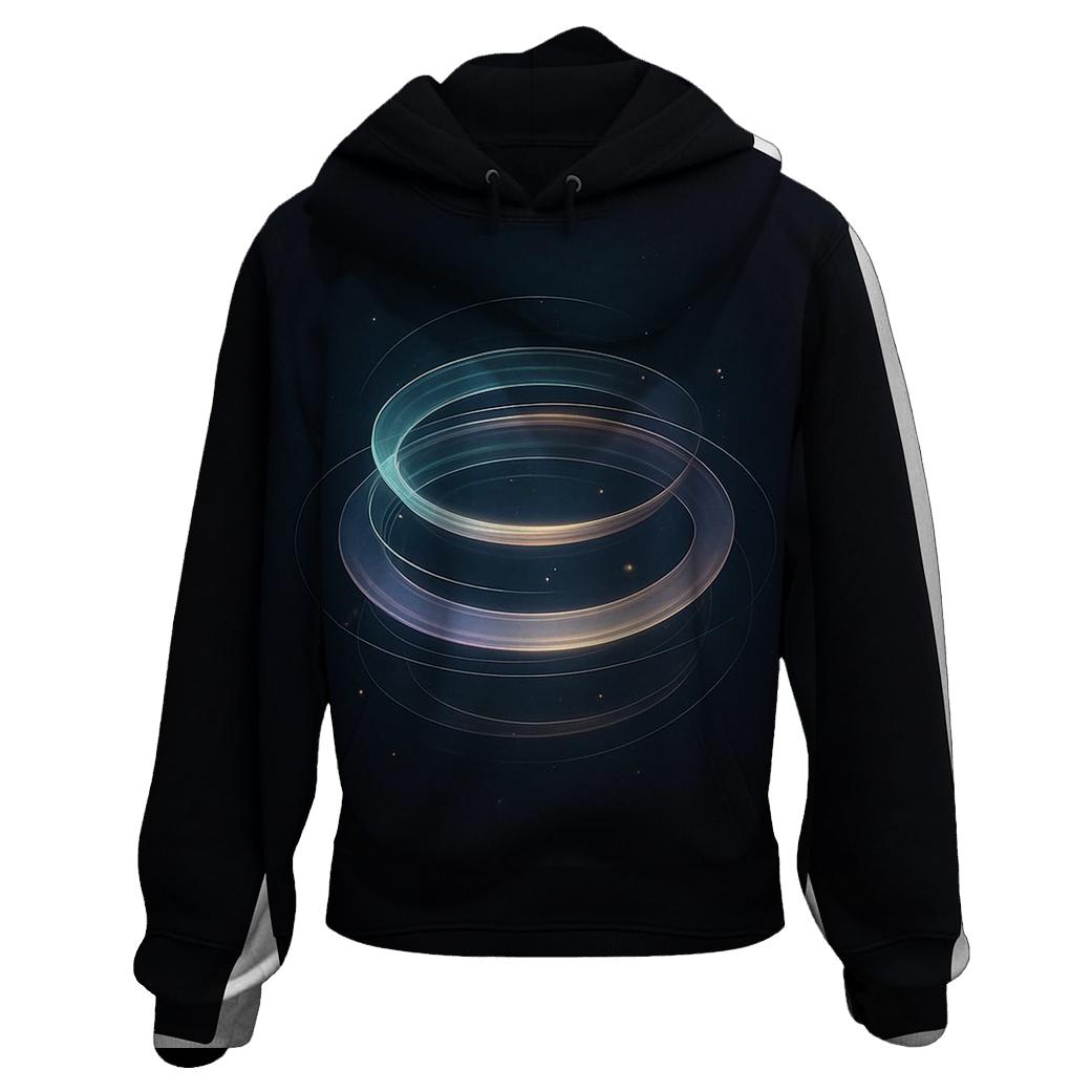 Ethereal Orbiting Rings zip-up hoodies