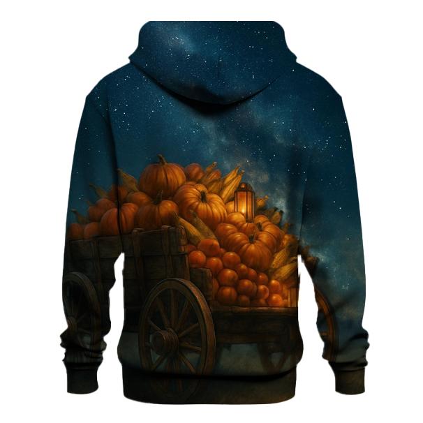 Harvest Wagon Under Starry Sky premium hoodies