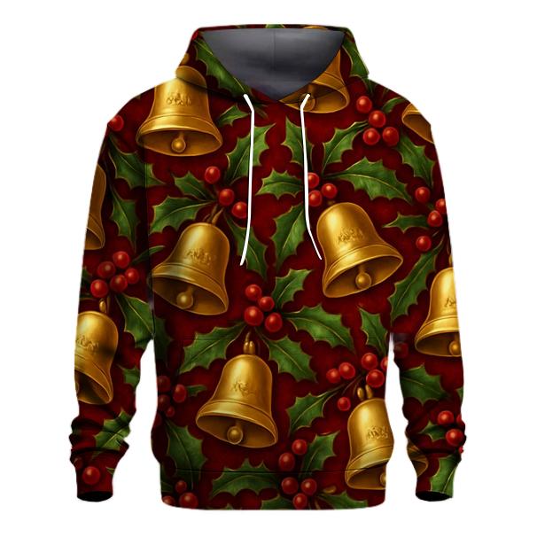 Golden Bell Tessellation On Deep Red Velvet designer hoodies