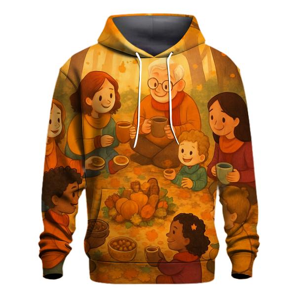 Thankful Leaf Spiral Gathering hoodies fashion