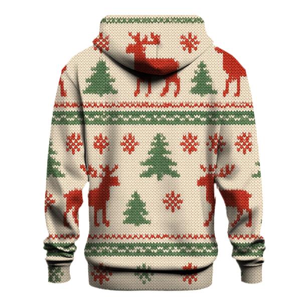 Nordic Reindeer Fair Isle Band On Ivory designer hoodies