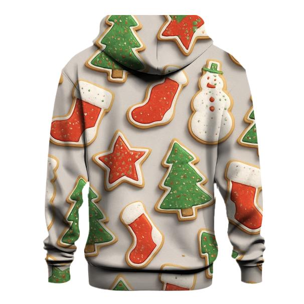 Christmas Cookie Scatter On Light Gray hoodie designs