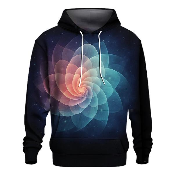 Nebula Bloom Spiral Gradient printed hoodies