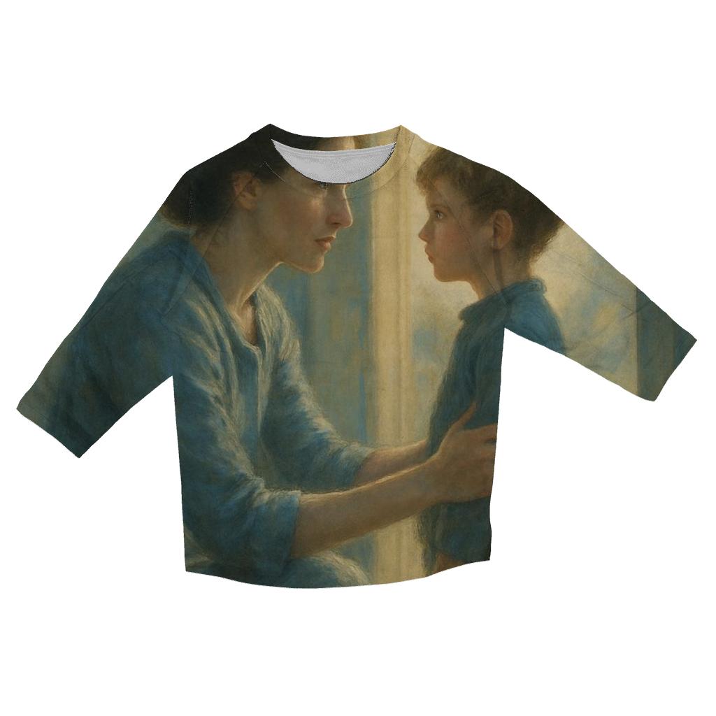 The Silent Promise Held In Her Eyes fashion 3/4 sleeve shirts