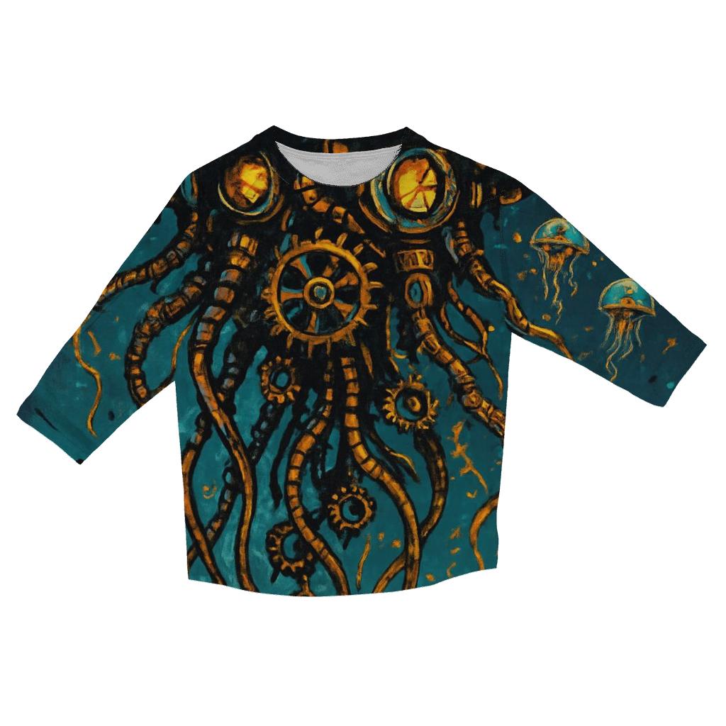 Clockwork Jellyfish Parade cotton quarter sleeve shirts