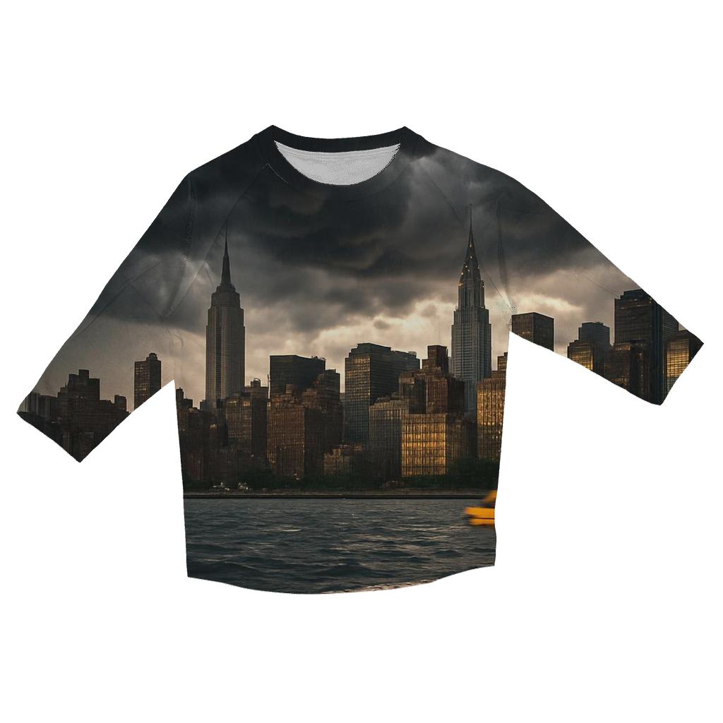 Summer Storm Rolling Over Midtown fashion 3/4 sleeve shirts