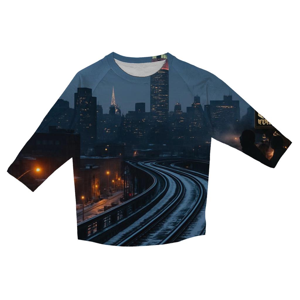 Winter Evening From Queensboro Plaza cotton quarter sleeve shirts