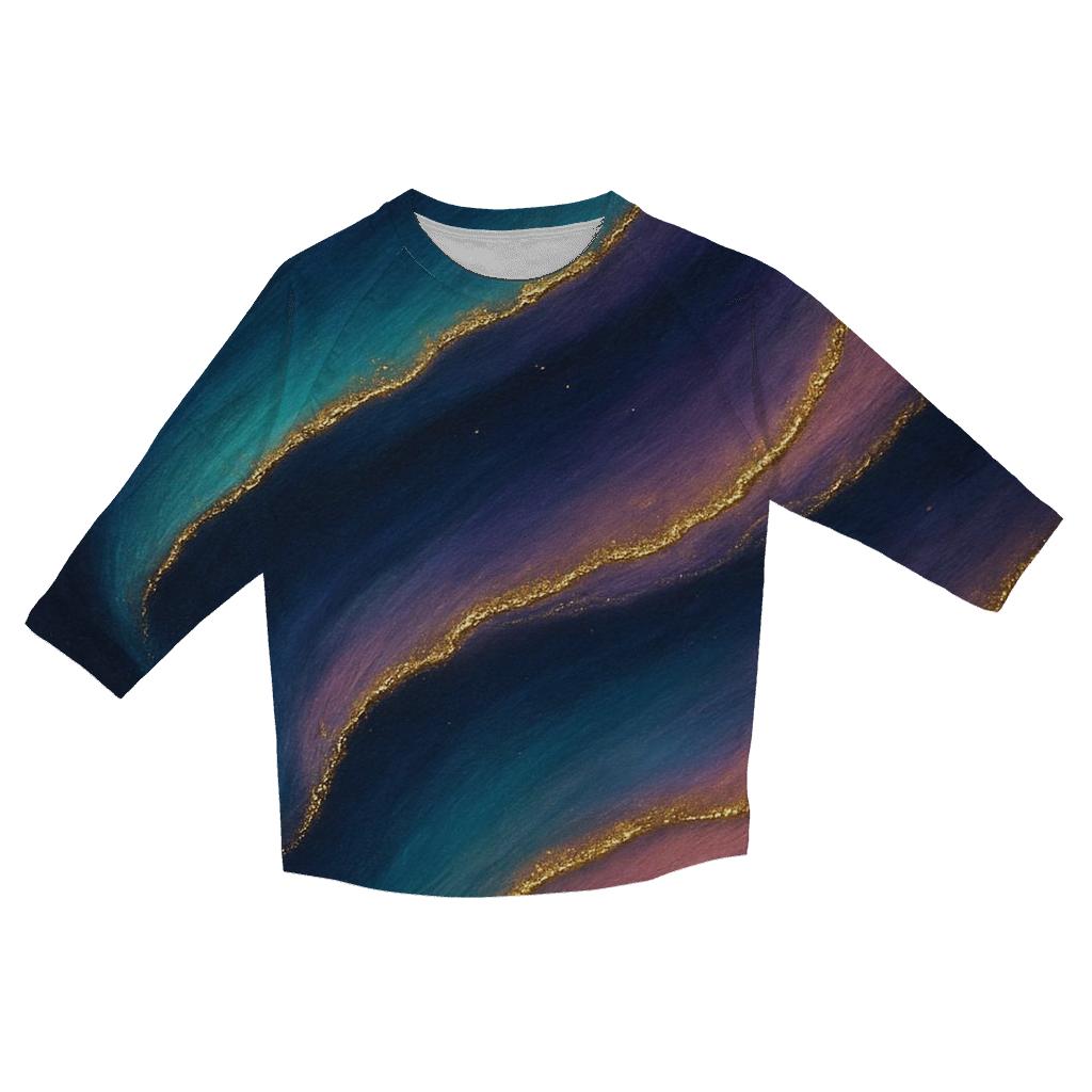 Gilded Aurora Veins personalized 3/4 sleeve tees