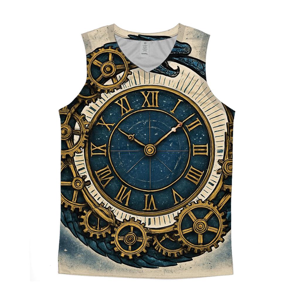 Celestial Clockwork Ouroboros trendy fitted tank tops
