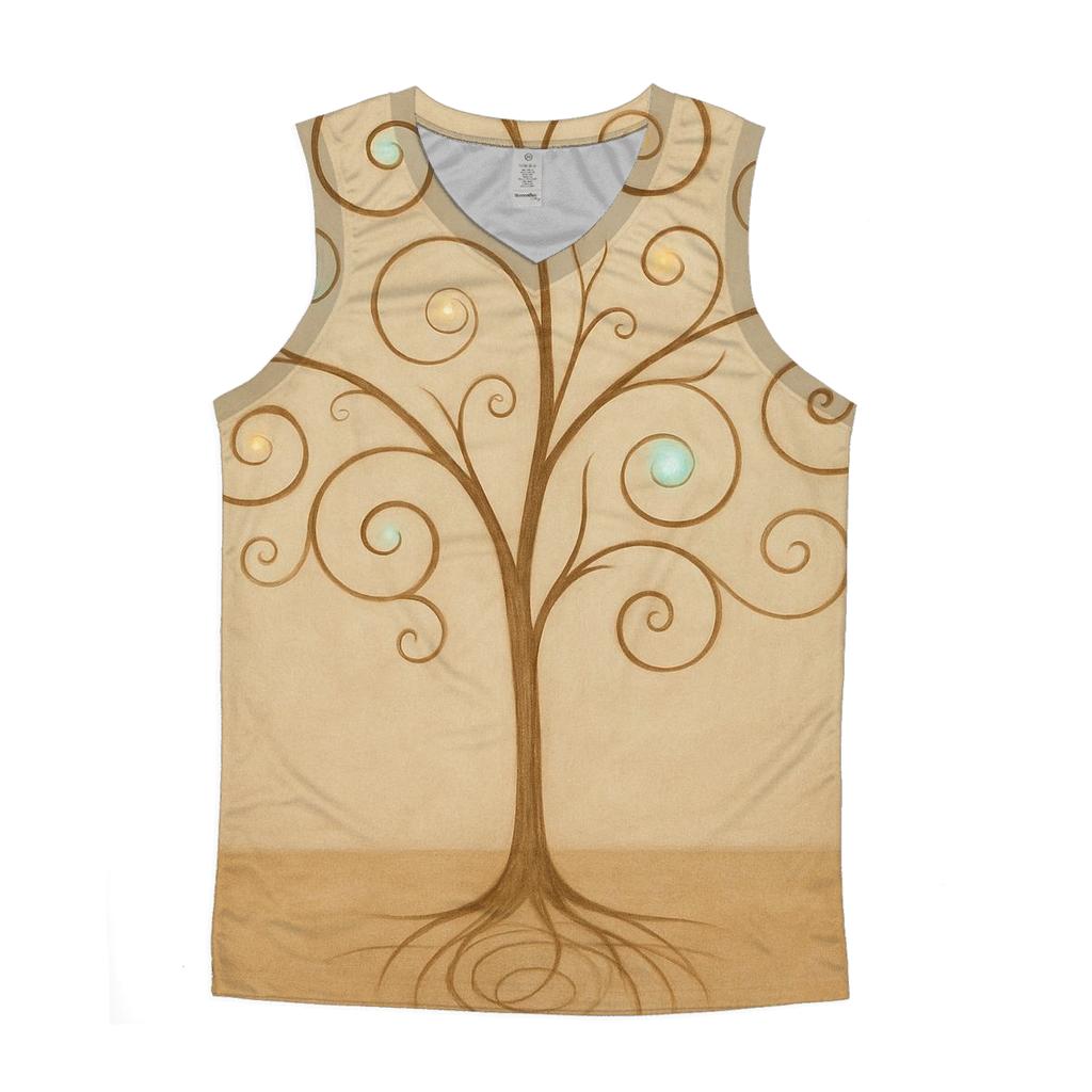 Tree Of Gentle Whispers cotton sleeveless tops
