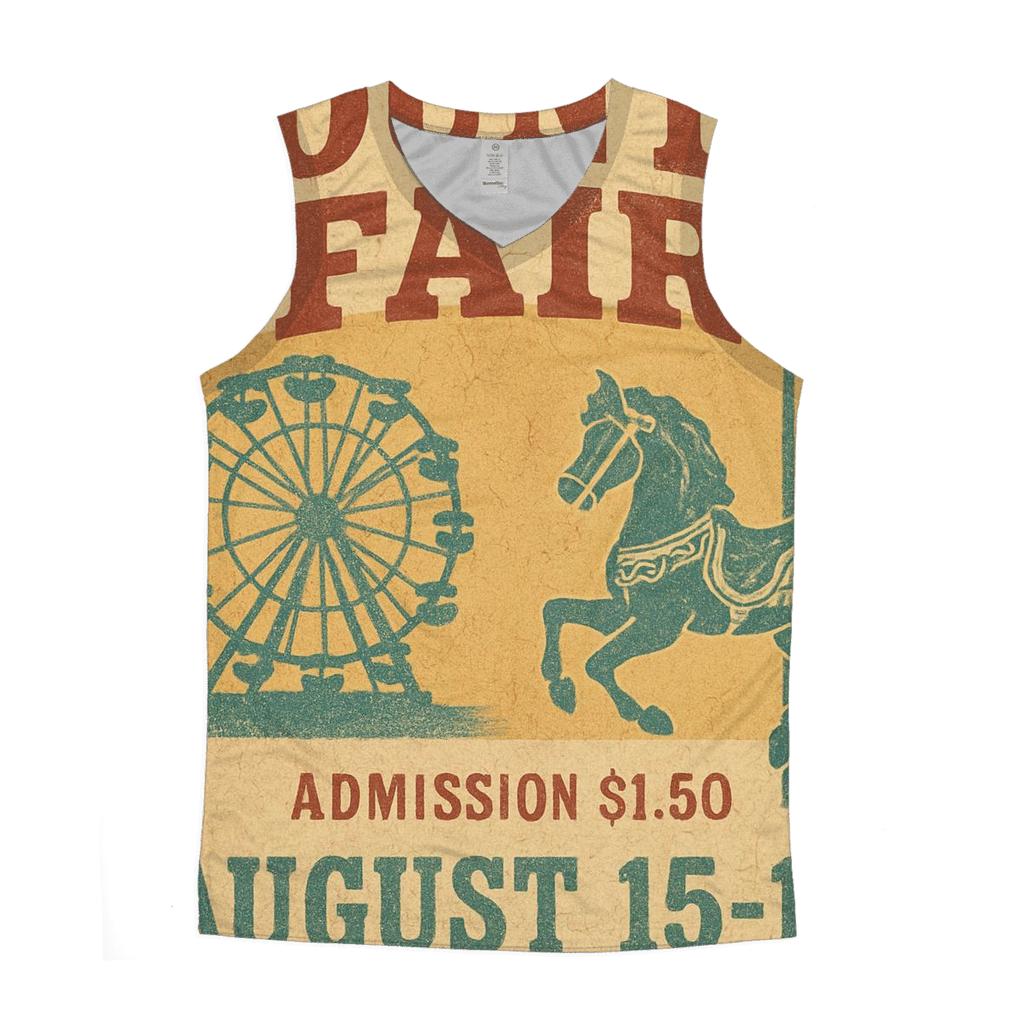 Faded County Fair Poster casual summer tank tops