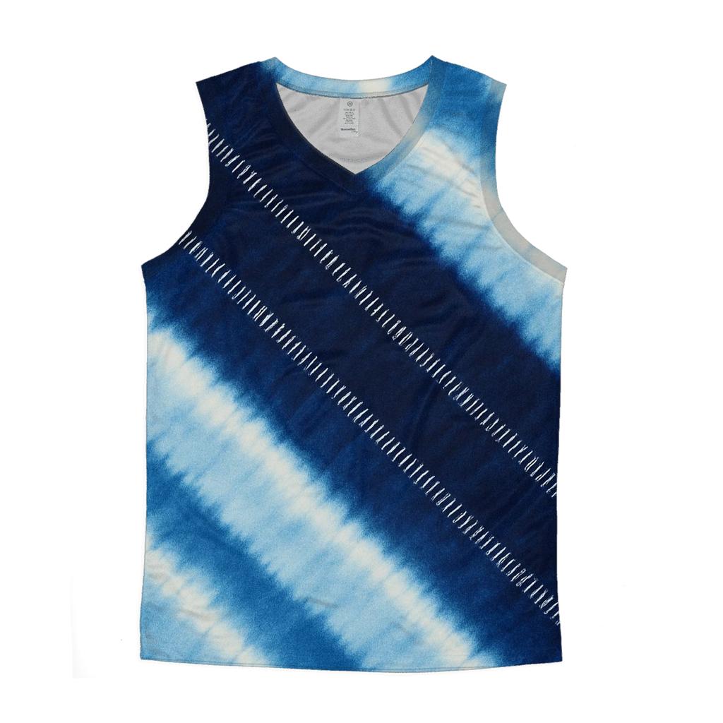 Indigo Arashi Rainfall Flow personalized athletic tanks