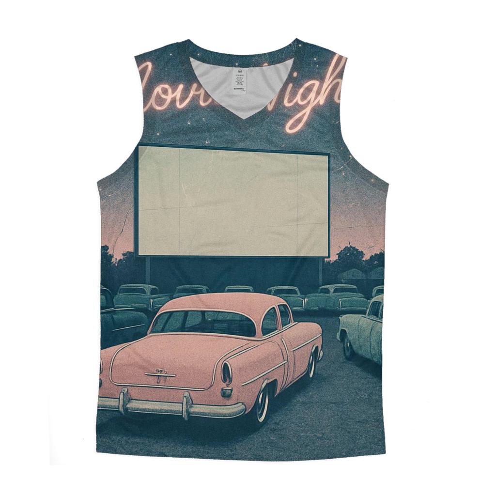 Retro Drive In Movie Night sports performance tank tops