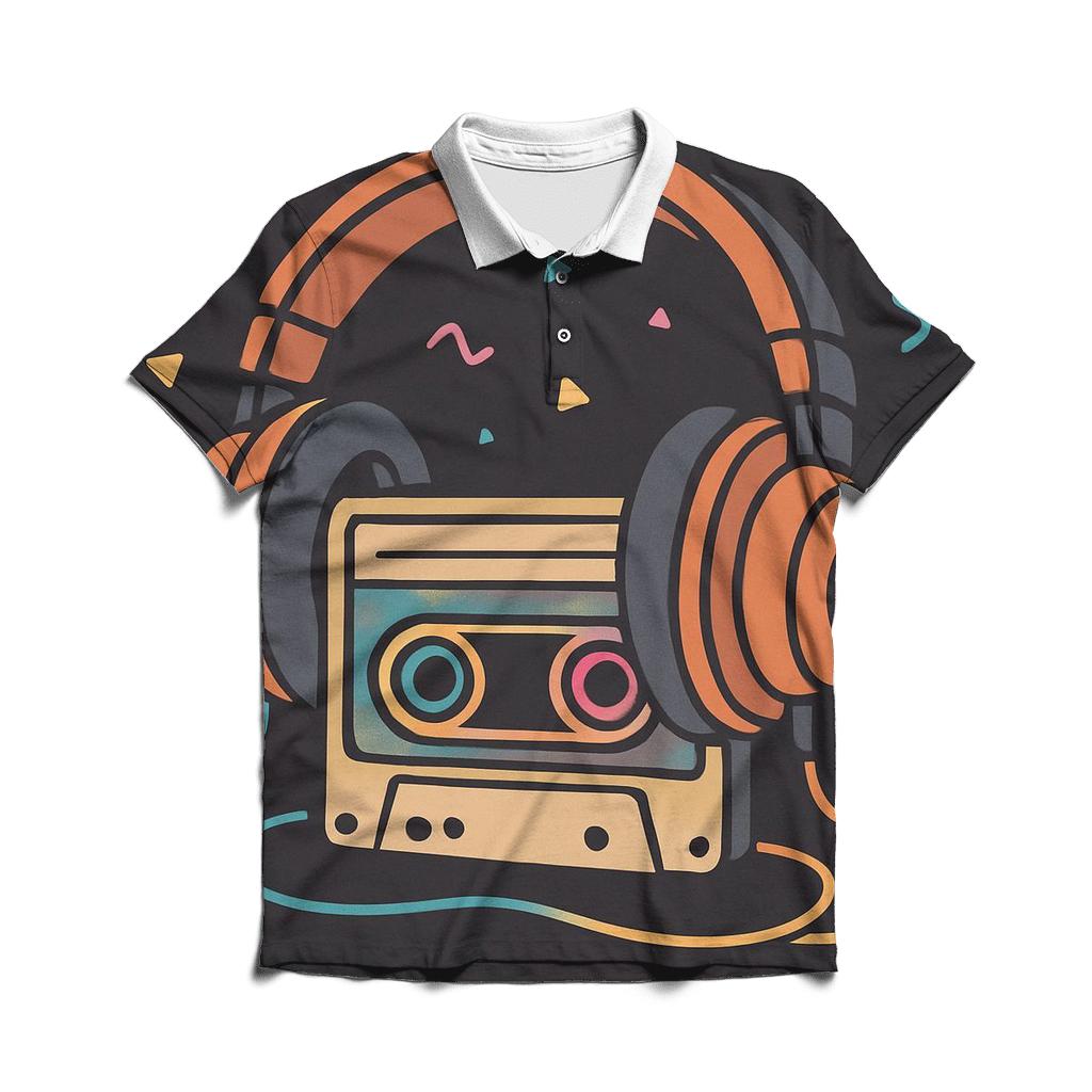 Neon Headphone Mixtape classic pique polos