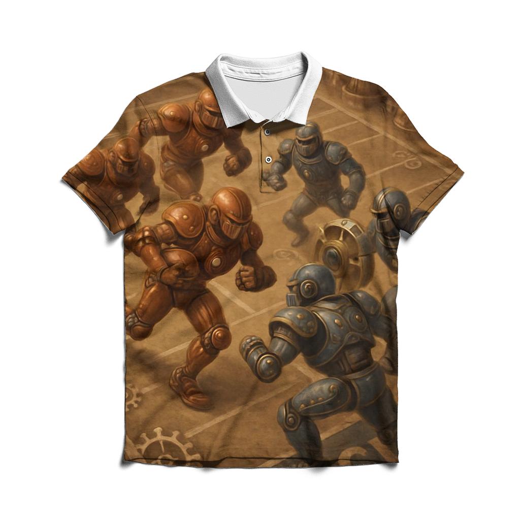 Clockwork Rivals On The Iron Field casual sports polo shirts
