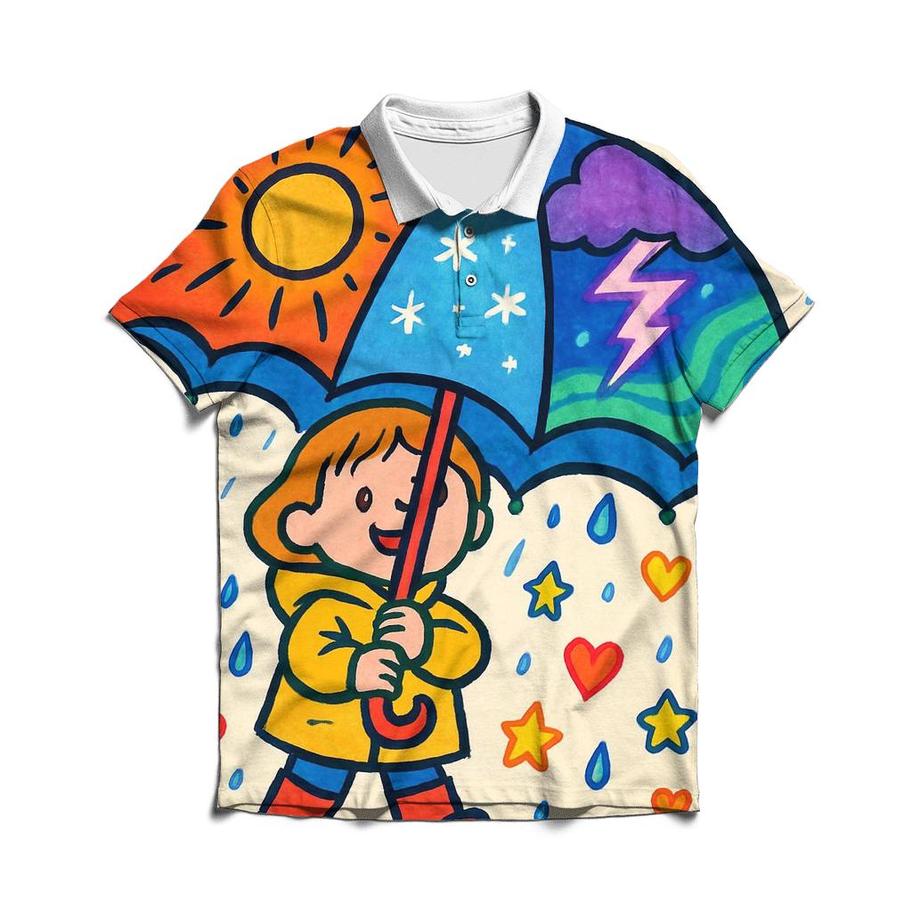 Umbrella Of Possible Weather personalized polo shirts