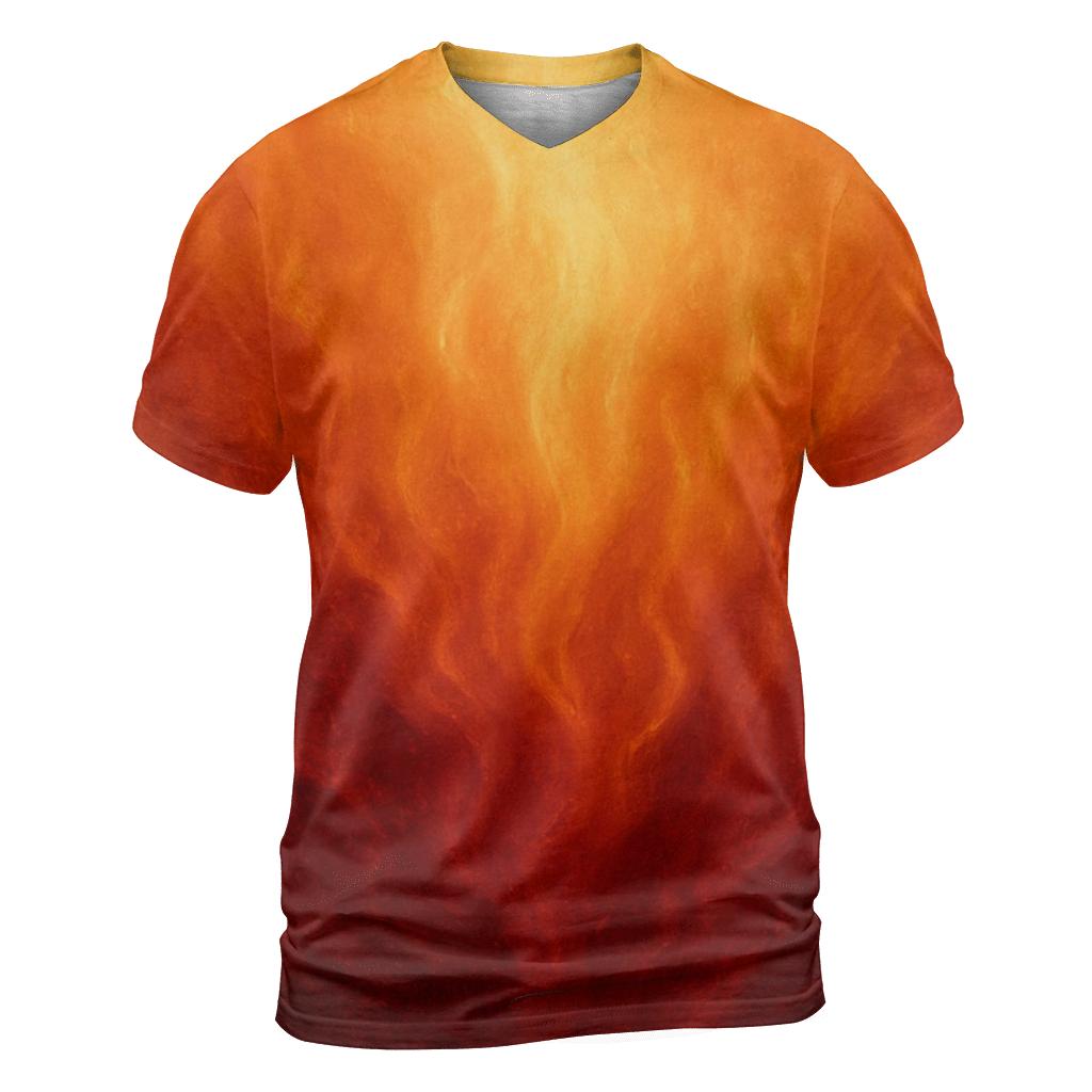 Solar Ember Drift creative print fashion shirts