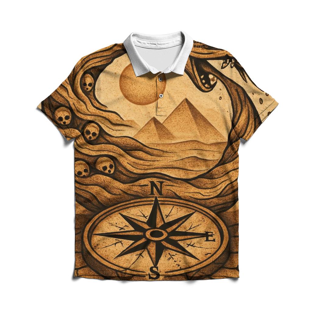 Desert Mirage Sand Ouroboros embroidered polo tops