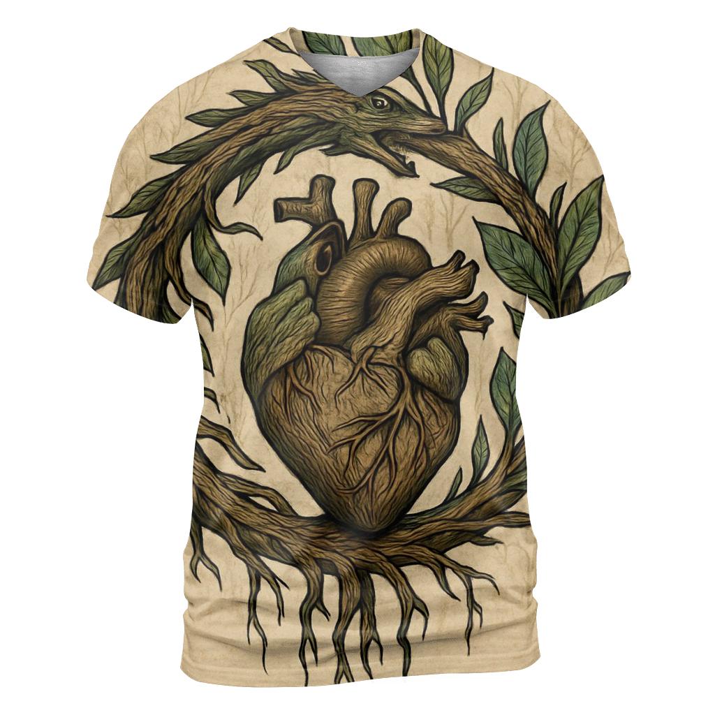 Forest Heart Ouroboros custom all-over print shirts
