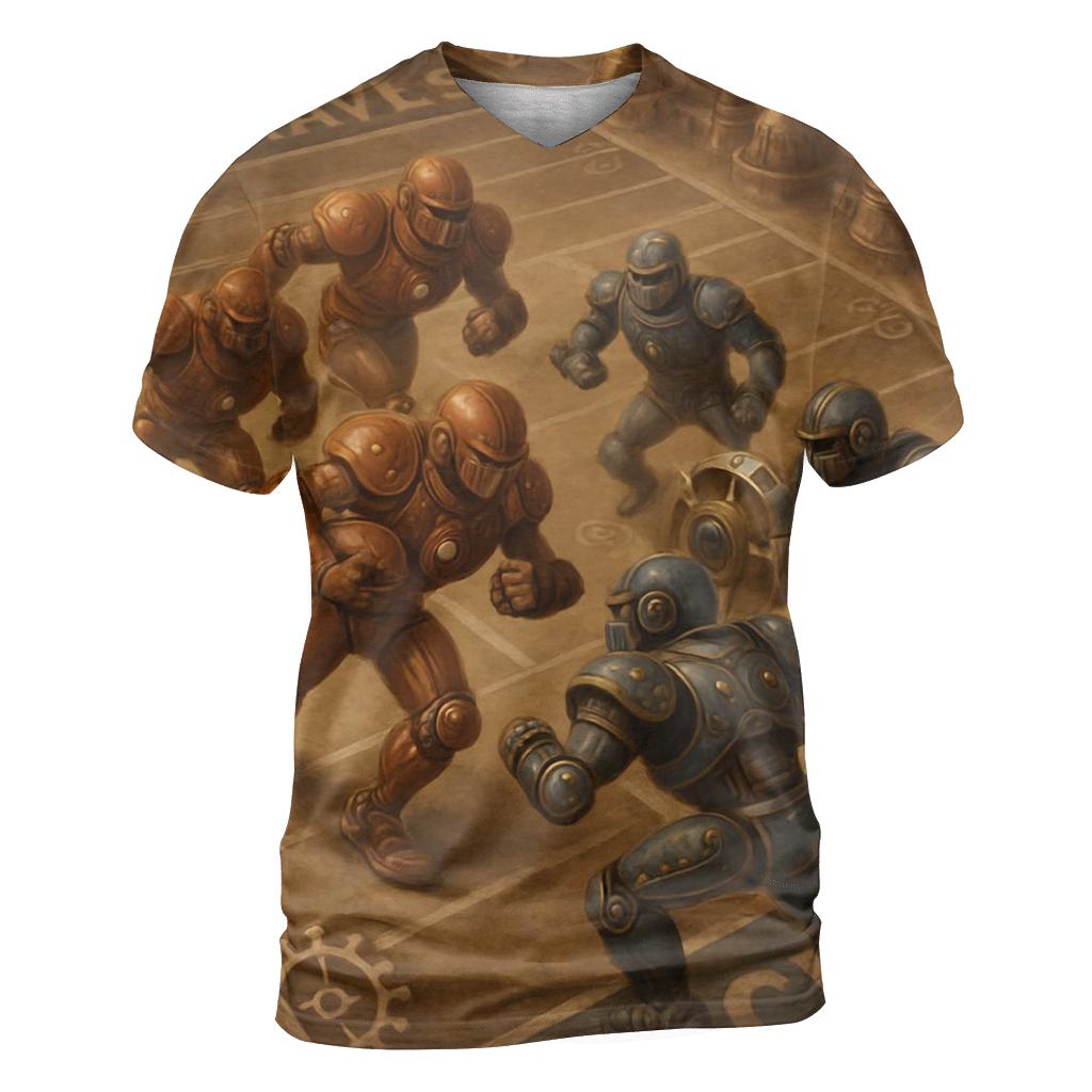 Clockwork Rivals On The Iron Field designer pattern shirts