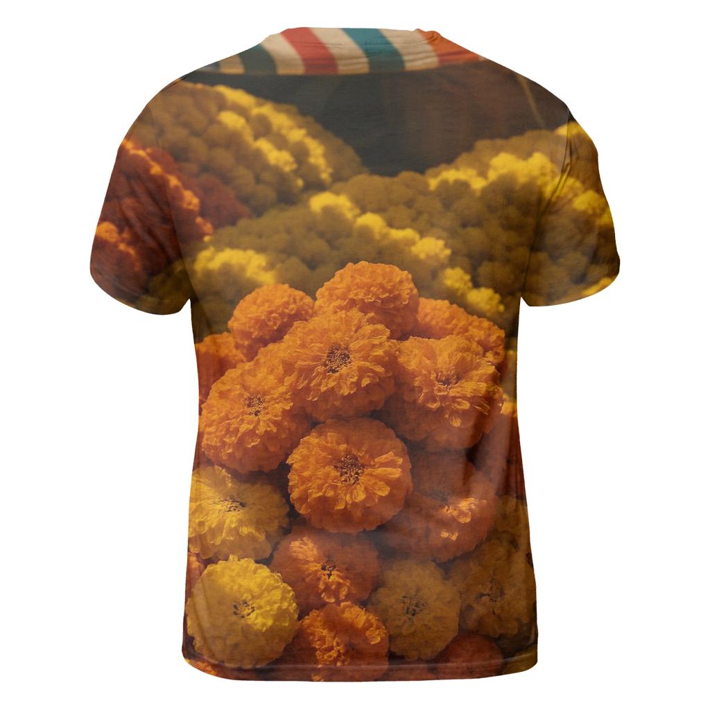 Street Market Marigolds For Festival Garlands custom all-over print shirts