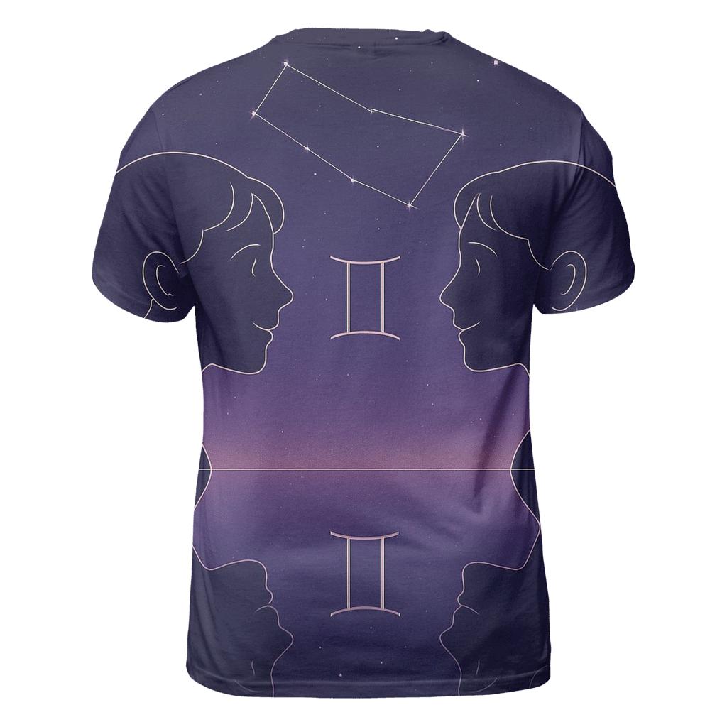Gemini Mirror Sky Twin Paths statement graphic shirts