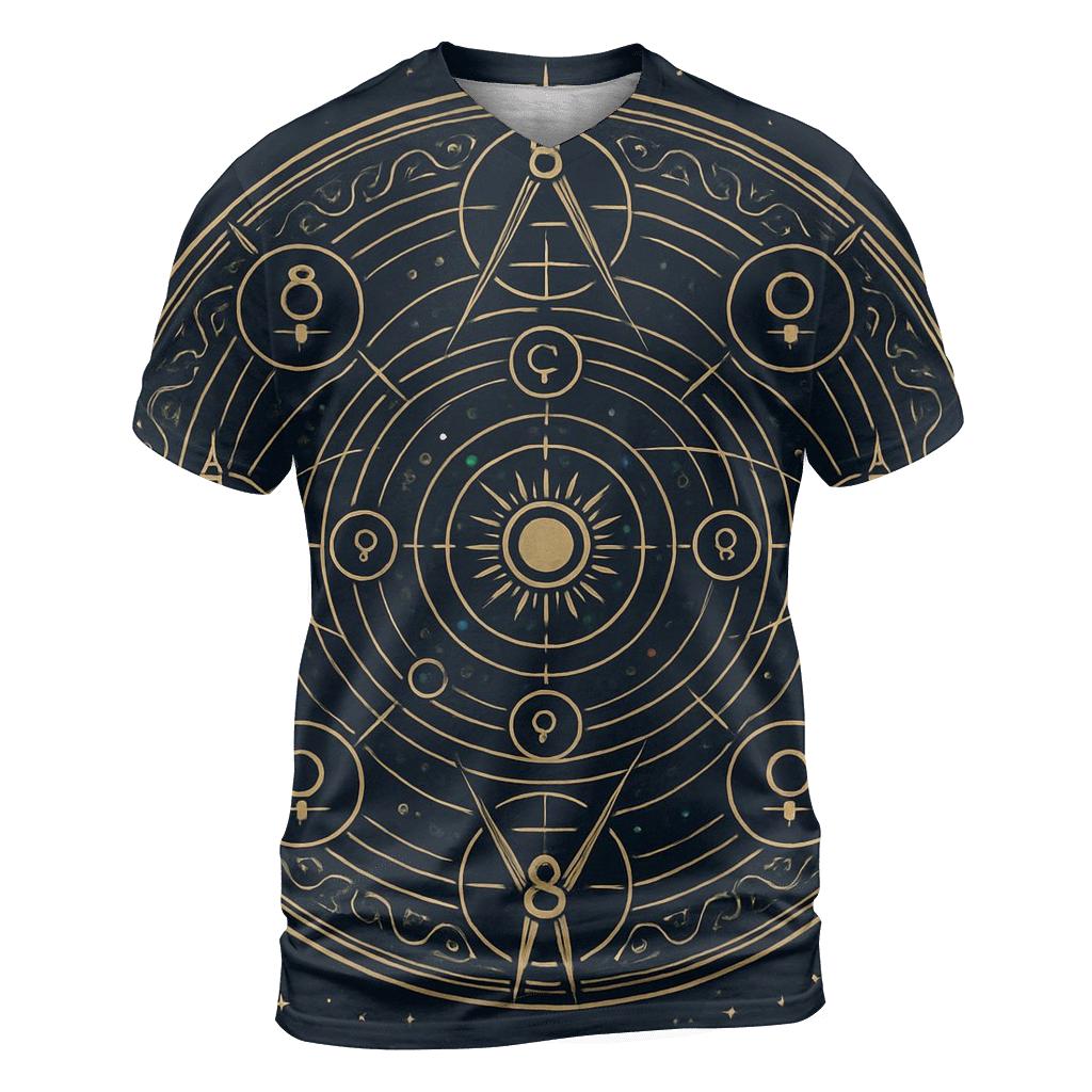 Stellar Compass Mandala unique graphic print tees