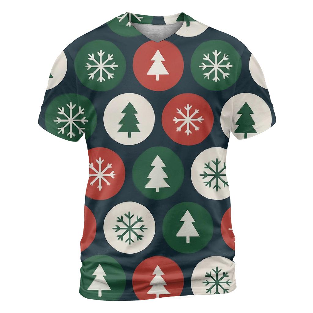 Snowflake Ornament Grid custom all-over print shirts