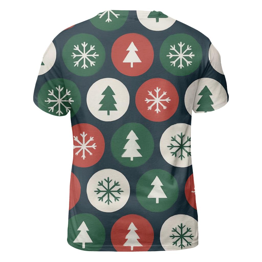 Snowflake Ornament Grid custom all-over print shirts