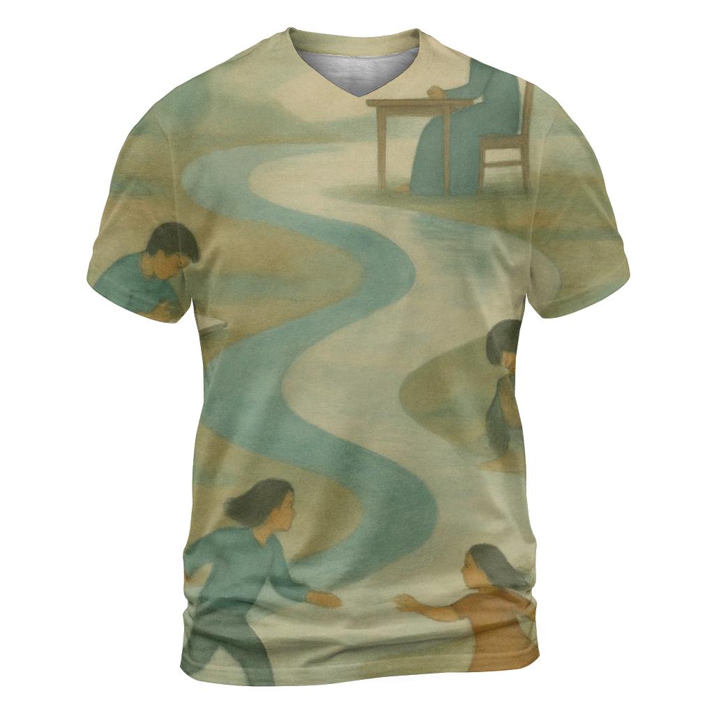 Her Patience The Quiet River Beneath Your Days unique graphic print tees