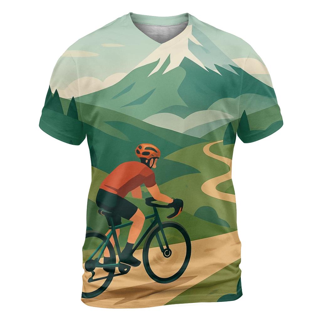 Mountain Trail Cycling Ascent statement graphic shirts