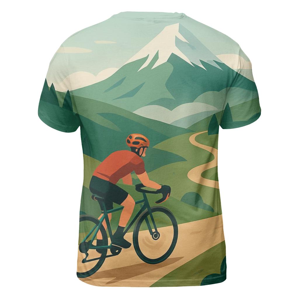 Mountain Trail Cycling Ascent statement graphic shirts