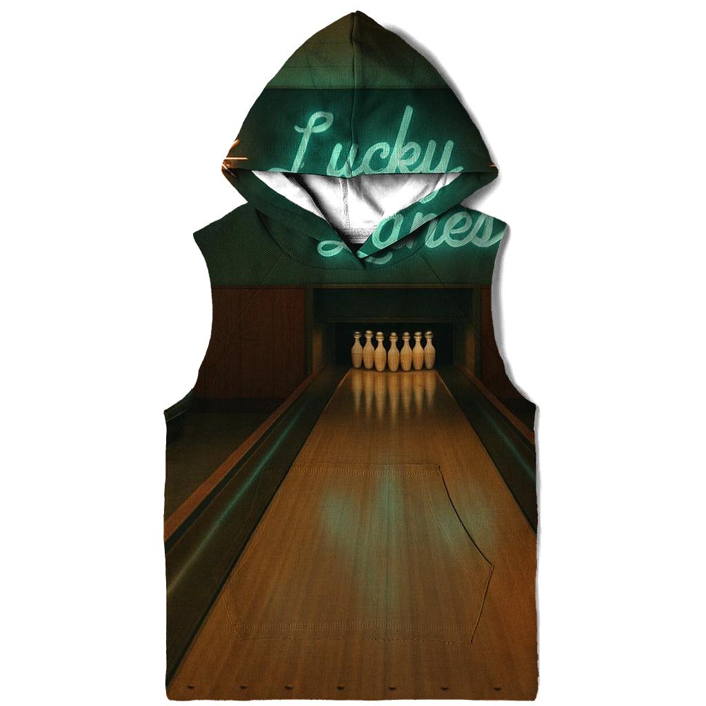 Retro Bowling Alley Night Scene hoodie styles
