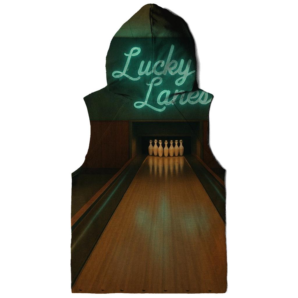 Retro Bowling Alley Night Scene hoodie styles
