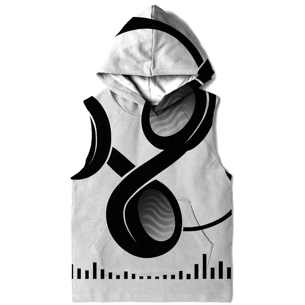 Monochrome Headphone Silhouette Flow designer hoodies