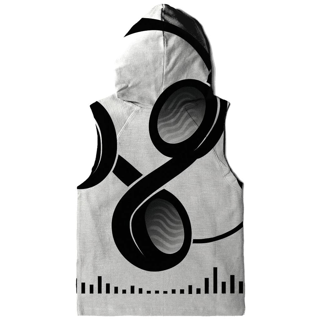 Monochrome Headphone Silhouette Flow designer hoodies